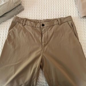 Flat front khakis